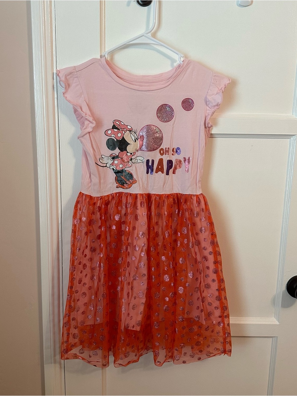 Disney Pink and Coral Minnie Mouse Tulle Dress